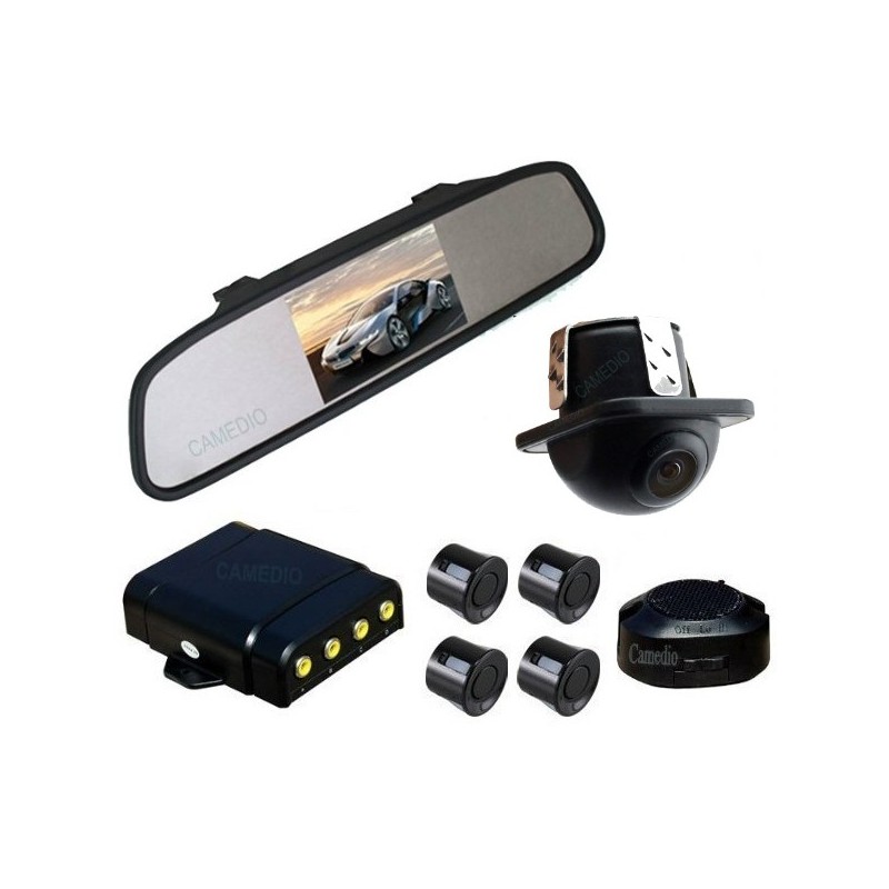 AUTO Kit Caméra de recul + capteur de stationnement